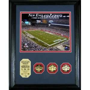   Framed 3 Time Super Bowl Champs Photomint Sports Collectibles