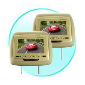  7 Inch LCD Car Headrest DVD Player + FM Transmitter  Pair 