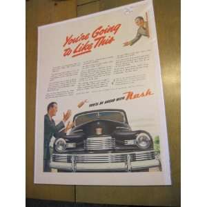  1946 NASH AUTOMOBILE PRINT AD 