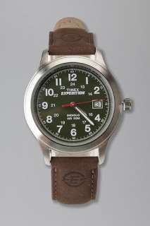 UrbanOutfitters  Timex Olive Metal Field