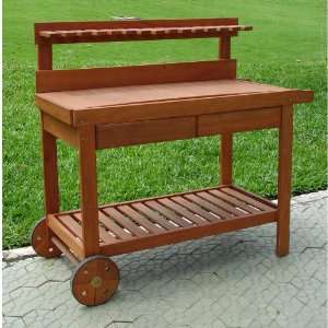  VIFAH Wood Potting Bench Patio, Lawn & Garden