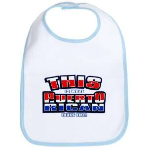 Baby Bib Sky Blue This Is What Puerto Rican Looks Like 