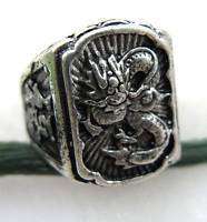 Charming Tibet Silver mens dragon rings  