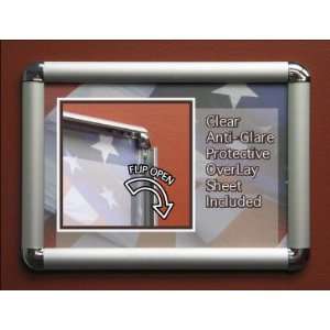  Snap Open Quick Change Sign Frame   16x20 Silver with 
