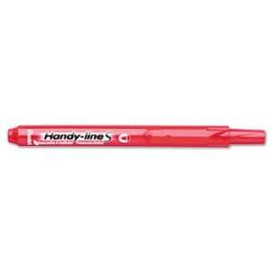  Handy line S Retractable Permanent Markers, Fine Tip, Red 