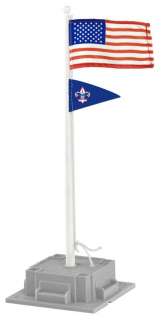 Lionel Boy Scouts of America Flagpole with Lights # 6 37948. BRAND NEW 