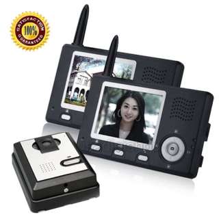 inch Wireless Video Door Phone System with 2 Monitors & Wide Angle 