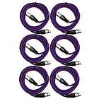 SEISMIC AUDIO (6 PACK) Purple 6 XLR Patch Cables Snake