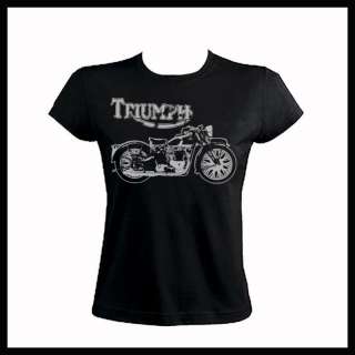 T232 Triumph Motorcycles Choppers Woman Fit T Shirt NEW  