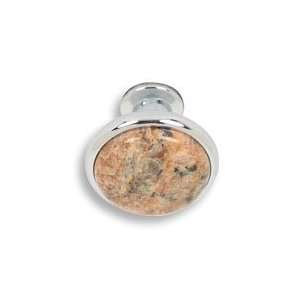  #120 CKP Brand Granite Knob Giallo Veneziano, Chrome