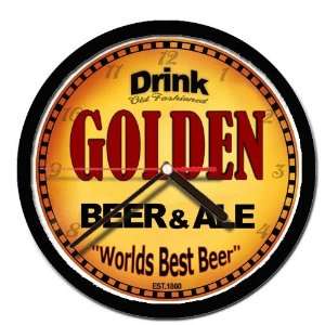  GOLDEN beer and ale cerveza wall clock 