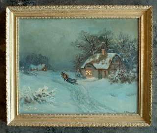 Frank Ferruzza winter landscape painting LISTED  
