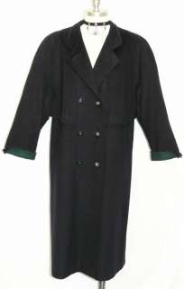 NAVY BLUE ~ WOOL + ALPACA Winter German WARM Long Dress Overcoat COAT 
