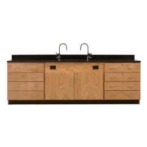  Wall Service Bench with Storage Cabinets Drawers Only 