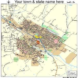  Street & Road Map of Petaluma, California CA   Printed 