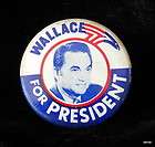 1964 presidential pinback wallace for president expedited shipping 