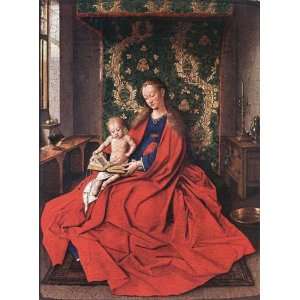  Van Eyck   Madonna with the Child Reading   Hand Painted 