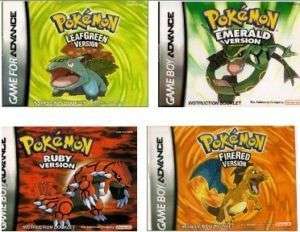 POKEMON GAMEBOY ADVANCE SP DS GBA GAME BOY GAMES  