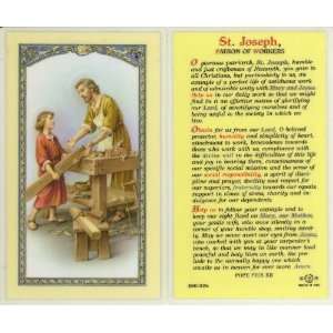  St. Joseph Patron of Workers Holy Card (800 026)   10 pack 