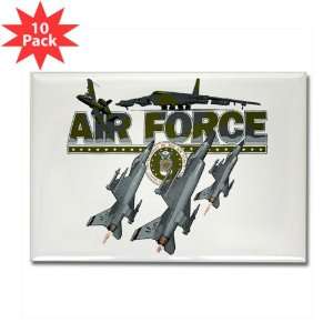 Rectangle Magnet (10 Pack) US Air Force with Planes and Fighter Jets 