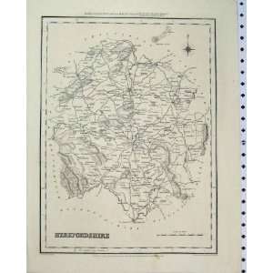  C1880 Antique Map Bedfordshire England Walker Print