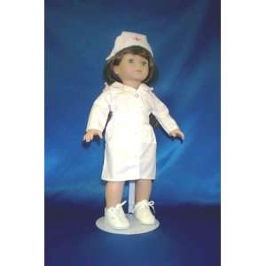  Nurse Dress with Hat and Sneakers. Fits 18 Dolls like 