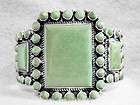   Green Turquoise Kingman Cluster Sterling Silver Dean Brown Huge