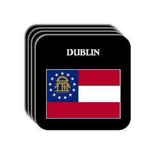 US State Flag   DUBLIN, Georgia (GA) Set of 4 Mini Mousepad Coasters