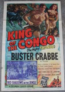   Buster Crabbe as The Mighty Thunda in King of the Congo (1952)  