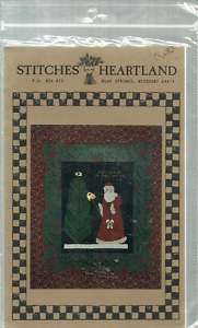   Bee Christmas Cross Stitch Stitches Heartland Santa With Pine Tree OOP