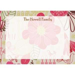  T106 Pretty Pattern Floral Toile Flat Note Card Set 