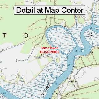 USGS Topographic Quadrangle Map   Edisto Island, South Carolina 