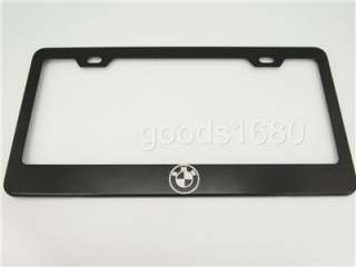   Black Chrome Stainless Steel License Plate Frame Holder FB^  