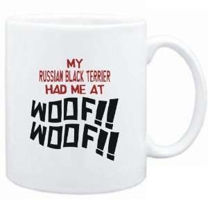 Mug White MY Russian Black Terrier HAD ME AT WOOF Dogs  
