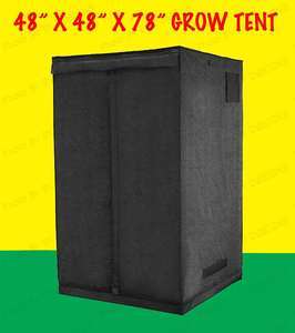 4x4x6.5ft MYLAR HYDROPONIC GROW TENT BOX ROOM 48x48x78  