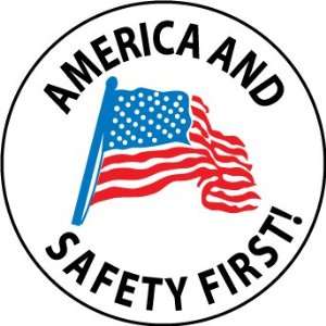  HARD HAT EMBLEMS AMERICA AND SAFETY FIRST