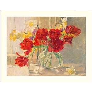 Valeriy Chuikov   Red Tulips And Daffodils