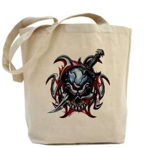  Tote Bag Tribal Skull With Knife 