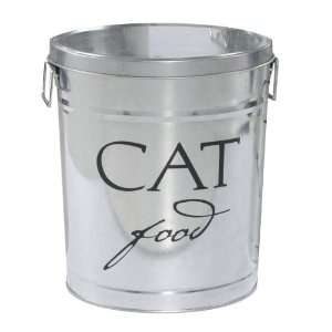   Harry Barker Cat Food Storage Can   Silver   3.5 gallon