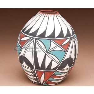 Native American Tigua Indian Pottery Vase 4 (ae) 