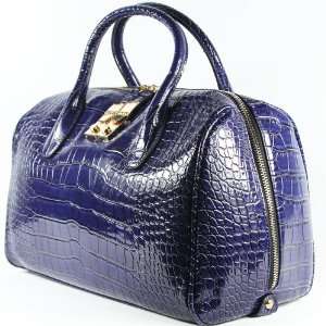  Purple Alligator Round Tote / Handbag Lady Purse  LIMITED 