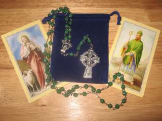 Beautiful Irish Rosary, 6 mm Beads, 19 & 1/2 Inches Long  