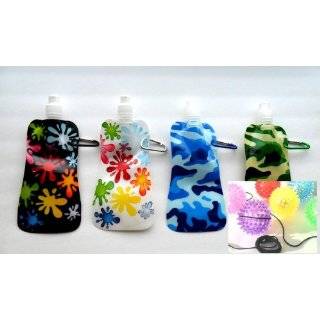 Foldable Water Bottle Water2go Set of 4 Assorted Eco friendly 15 Oz 