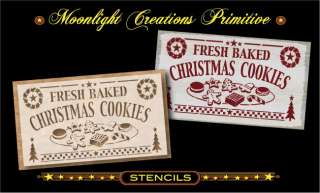 Primitive Stencil~Christmas~Christmas Cookies  