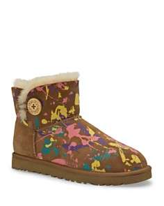 UGG® Australia Boots   Mini Bailey Button Paint Splatter