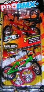 ProBMX ~ diecast FINGER BIKE ~ PRO BMX Red & Green  