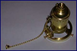 Pull Chain SOCKET+ CLAMP ON Glass Lamp SHADE HOLDER  