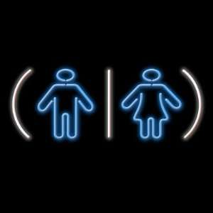  LED Neon Restrooms Symbol Sign