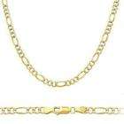 Showman Jewels Solid 14k Two Tone Gold Figaro Link Chain Necklace 3 
