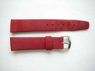 Olma red suede swiss made watch band 19 mm  
